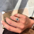 Old Mine Elongated Cushion Lab Grown Engagement Ring Gold Vintage Wedding Anniversary Ring