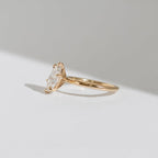 East West Marquise Moissanite Engagement Ring Gold Solitaire Ring