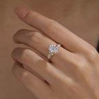 Oval Lab Grown Engagement Ring Art Deco Wedding Ring Vintage Inspired Ring