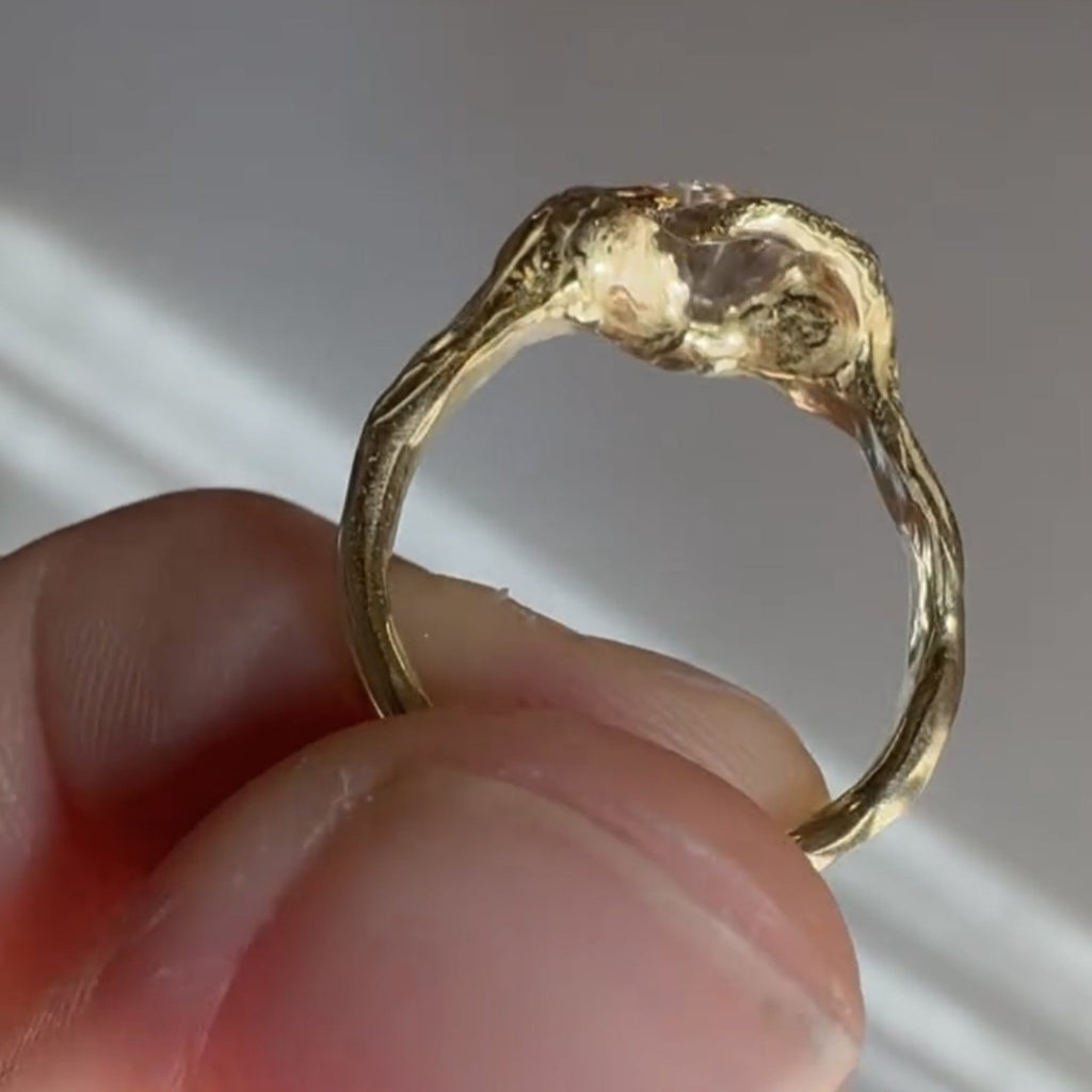 Antique Vintage Oval Cut Half Bezel Moissanite Engagement Ring Solid Gold Unique Wedding Ring Art Deco Anniversary Ring For Women