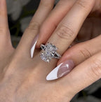 Elongated Cushion Split Shank Moissanite Engagement Ring Gold Wedding Anniversary Ring