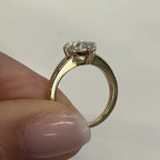 Old Mine  Elongated Cushion Antique Lab Grown Engagement Ring Unique  Gold Wedding Ring