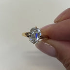 Old Mine  Elongated Cushion Antique Moissanite Engagement Ring Unique  Gold Wedding Ring