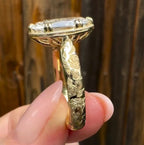 Antique Oval Lab Grown Art Deco Engagement Ring Gold Vintage Wedding Anniversary Ring