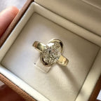 Half Bezel Oval Cut Lab Grown Engagement Ring Unique Gold Wedding Anniversary Ring