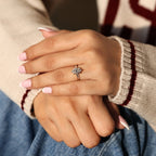 Dutch Marquise Moissanite Ring Solid Gold Wedding Ring