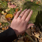 Round Cut Bezel Set Lab Grown Engagement Ring Gold Two Tone Wedding Ring