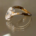 Oval Cut Moissanite Engagement Ring Curve Band Solid Gold Wedding Ring