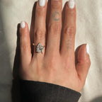Pear Cut Moissanite Engagement Ring Bypass Gold Wedding Ring
