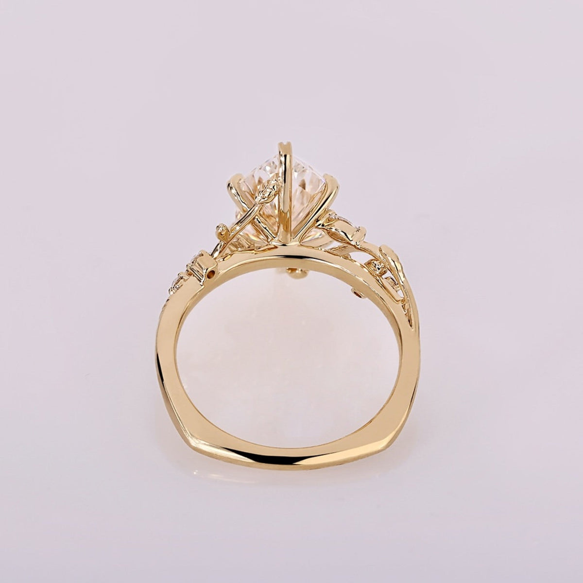 Dutch Marquise Moissanite Engagement Ring Floral Set Vintage Inspired Wedding Ring