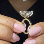 Radiant Cut Lab Grown Engagement Ring Gold Solitaire Wedding Ring