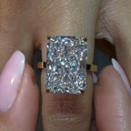 Radiant Cut Lab Grown Engagement Ring Gold Solitaire Wedding Ring