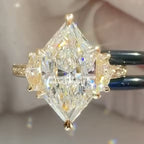 Dutch Marquise Three Stone Lab grown Engagement Ring