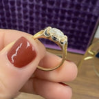 Oval Rose Cut Lab Grown Engagement Ring Unique Eight Prong Wedding Ring