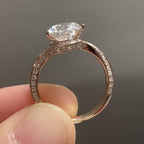 Pear Lab Grown Engagement Ring Unique Style Wedding Ring