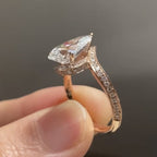 Pear Lab Grown Engagement Ring Unique Style Wedding Ring