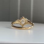 Oval Cut Moissanite Engagement Ring Vintage Inspired Wedding Ring
