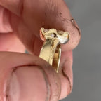 Oval Cut Lab Grown Engagement Ring Solitaire Gold Wedding Ring