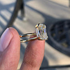 Criss Cut Lab Grown Engagement Ring Gold Antique Diamond Wedding Ring