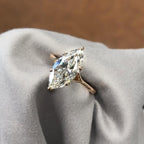 Marquise Cut Moissanite Engagement Ring Split Shank Ring Solid Rose Gold Solitaire Ring Wedding Rings For Women Anniversary Ring (Copy)