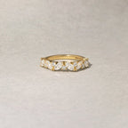 0.90 TCW Marquise And Round Cut Lab Grown Band Minimalist Wedding Band Gold Matching Band Stackable Band Anniversary Band For Her Promise Band