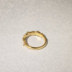 0.90 TCW Marquise And Round Cut Lab Grown Band Minimalist Wedding Band Gold Matching Band Stackable Band Anniversary Band For Her Promise Band