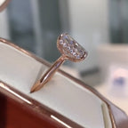 Radiant Cut Lab Grown Diamond Solitaire Engagement Ring in Rose Gold