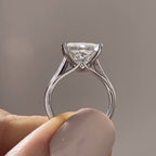 Cathedral Set  Princess Cut Lab grown Engagement Ring White Gold Wedding Ring Anniversary Rings For Women Handmade Promise Ring