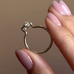 Old Mine Elongated Oval Moissanite Bezel Set Engagement Ring  Solitaire Ring Wedding Ring Anniversary Ring
