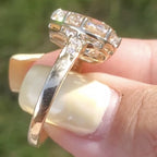 Old Mine Pear Cut Engagement Ring Pear Vintage Lab Grown Diamond Ring  Gold Wedding Ring Teardrop Ring Anniversary Rings For Women