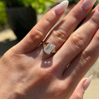 Emerald Cut Lab Grown Engagement Ring Split Shank Hidden Halo Ring  Wedding Ring Anniversary Ring For Women Gift For Her