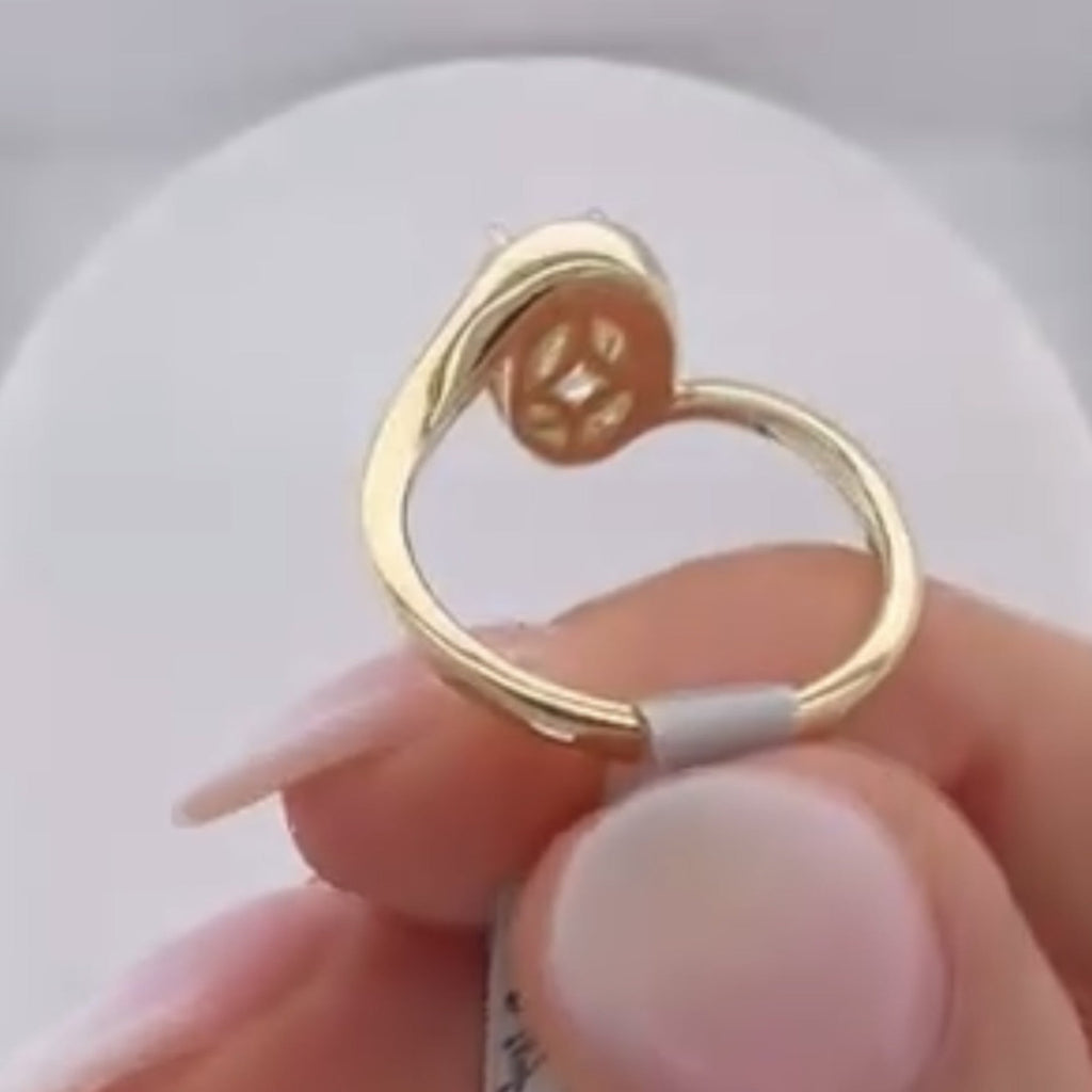 Half Bezel Set Oval Cut Moissanite Engagement Ring Curve Band Solitaire Ring Wedding Ring Anniversary Rings For Women