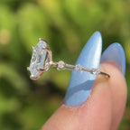 Hexagon Lab Grown Engagement Ring Distance Pave Ring Wedding Ring Anniversary Ring For Women Antique Diamond Ring