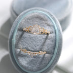 Pear Cut Lab Grown Engagement Ring Set Solid Gold Bridal Set