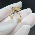 Bezel Set Pear Moissanite Engagement Ring East West Wedding Ring