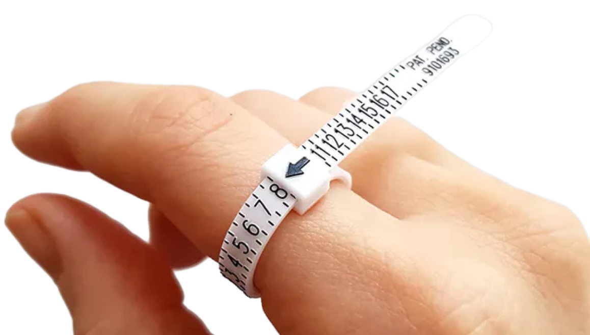 Ring size guide image