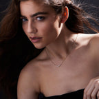 0.50 TCW Round Cut Lab Diamond Gold Necklace, Dainty Pendant Jewelry Gift