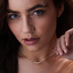 0.50 TCW Round Cut Lab Diamond Gold Necklace, Dainty Pendant Jewelry Gift