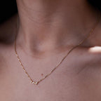 0.15 CT Gold Love Lab Grown Diamond Necklace, Minimalist Dainty Pendant Chain Jewelry Gift for Her