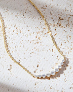 0.50 TCW Round Cut Moissanite Diamond Gold Necklace, Dainty Pendant Jewelry Gift