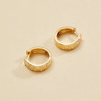 0.20 CT Round Cut Gold Diamond Huggie Earring Lab-Grown Pavé Hoops