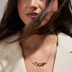 1.50 CT Round Cut Moissanite Diamond Necklace, Gold Modern Pendant Jewelry