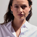 5.80 TCW Multi Stone Gold Moissanite Diamond Cluster Hoop Earrings