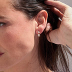 1.50 TCW Pear And Round Lab-Grown Diamond Drop Earring