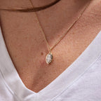 1.50 CT Marquise Cut Lab Grown Diamond Necklace, Gold Solitaire Pendant Jewelry