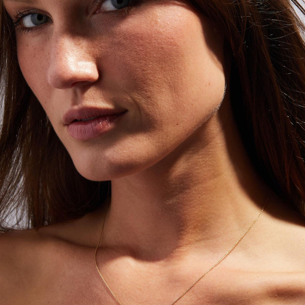 0.40 TCW Emerald Cut Lab Diamond Gold Necklace, Minimalist Solitaire Pendant, Dainty Anniversary Gift Jewelry