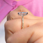 Radiant Cut Lab Grown Diamond Ring Radiant Engagement Ring  Wedding Ring Solitaire Ring Anniversary Ring For Women