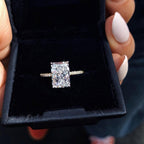 Radiant Cut Lab Grown Diamond Ring Radiant Engagement Ring  Wedding Ring Solitaire Ring Anniversary Ring For Women