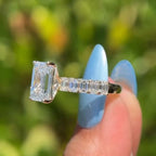 Emerald Cut Lab Diamond Engagement Ring  Lab Grown Wedding Ring Anniversary Ring For Women