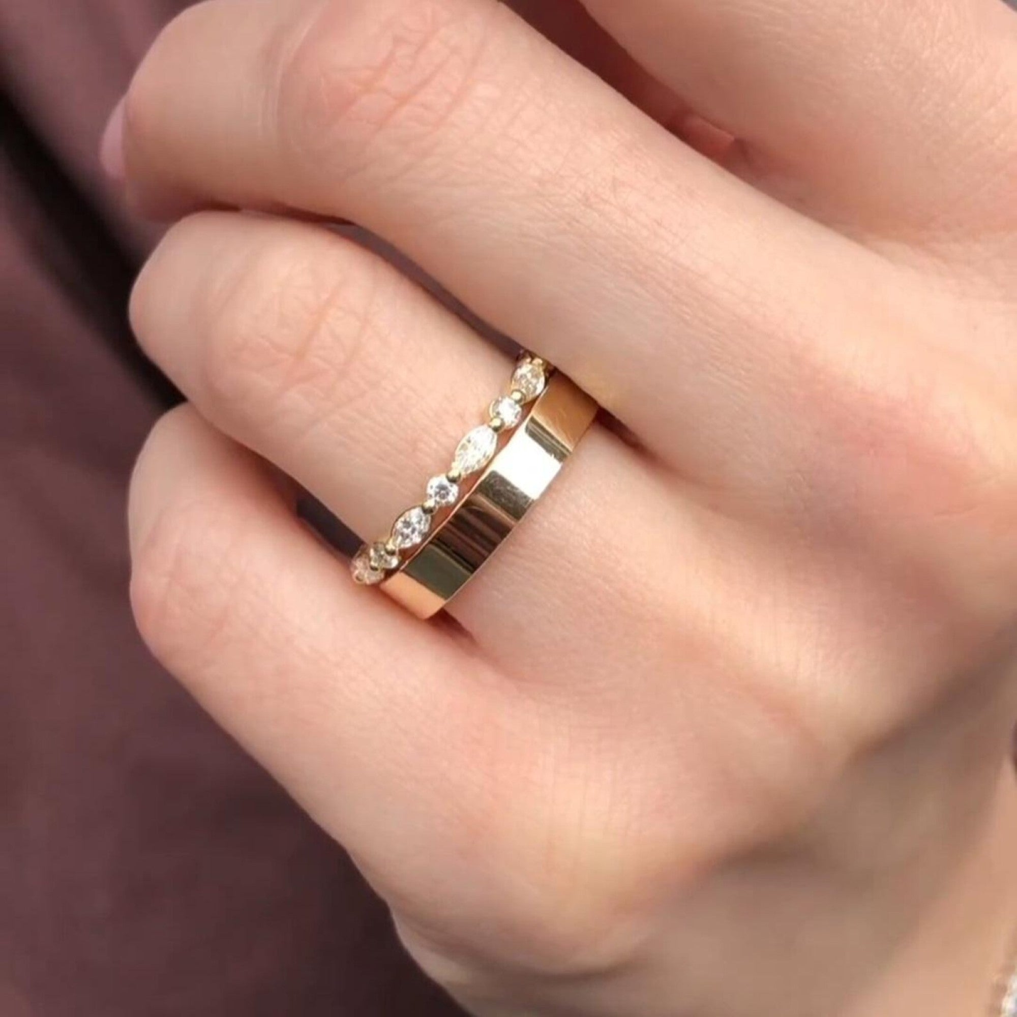 Emerald Cut Moissanite Engagement Ring Set Radiant Bridal Set  Wedding Ring Set Anniversary Ring With Two Matching Band